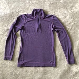 Smartwool Long-Sleeve 1/4-Zip Purple Shirt Small